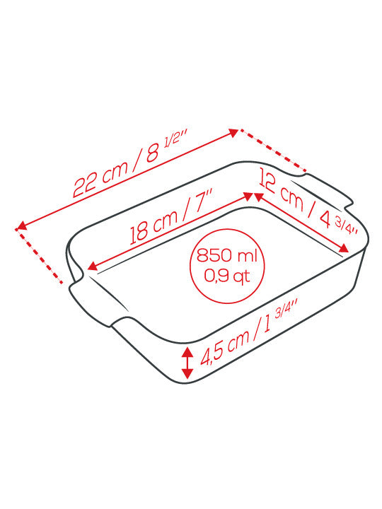 Peugeot Appolia Ceramic Rectangular Baking Dish 22cm