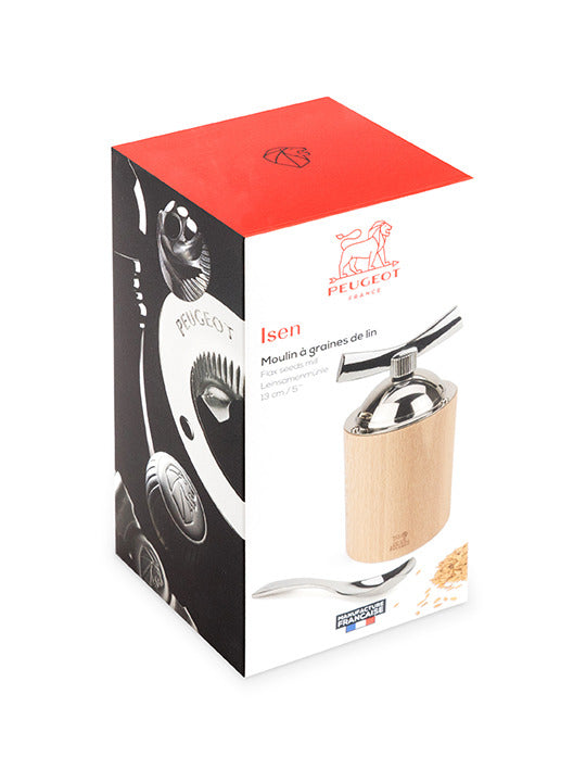 Peugeot Isen Manual Wooden & Stainless Steel Flaxseed Mill 13cm