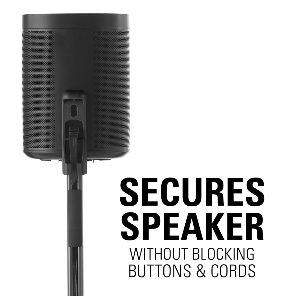 Sanus WSSA1 Adjustable Height Wireless Speaker Stand designed for Sonos One, Sonos One SL, Play:1, and Play:3 - Single