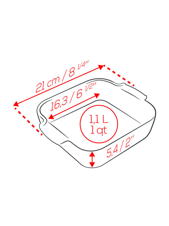 Peugeot Appolia Ceramic Square Baking Dish 21cm