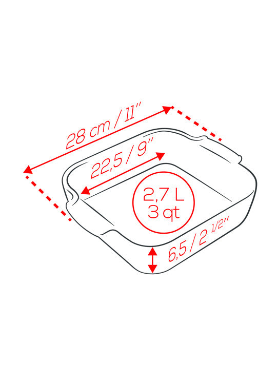 Peugeot Appolia Ceramic Square Baking Dish 28cm