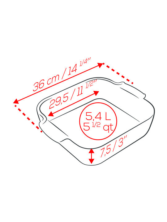 Peugeot Appolia Ceramic Square Baking Dish 36cm