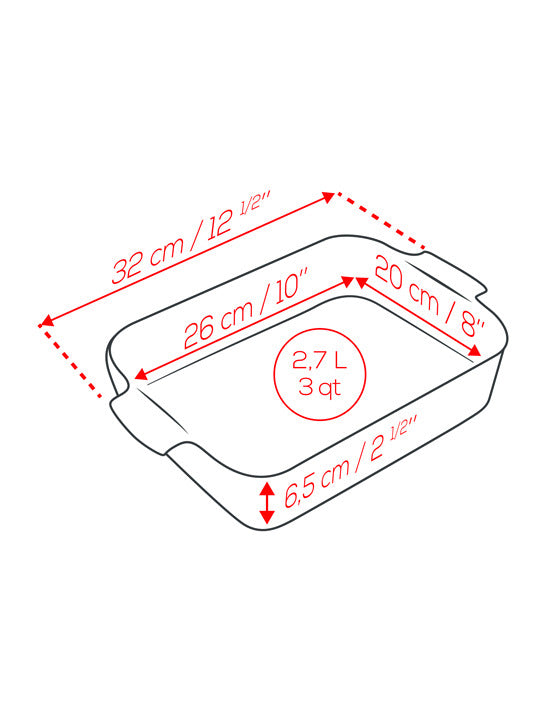 Peugeot Appolia Ceramic Rectangular Baking Dish 32cm