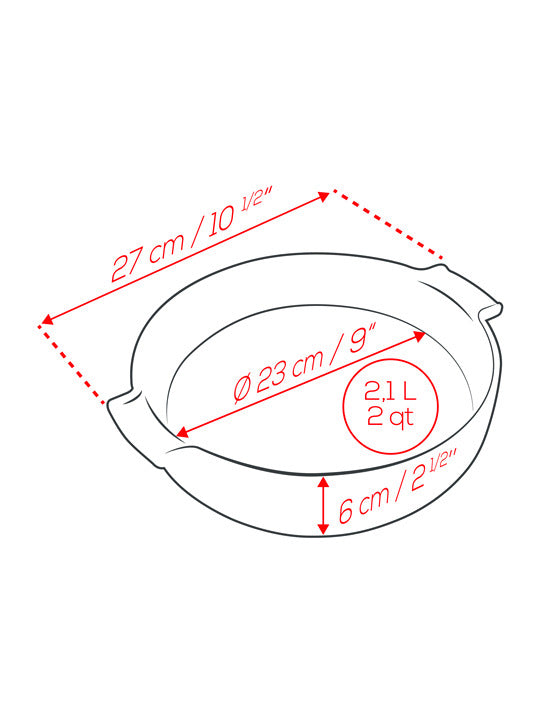 Peugeot Appolia Ceramic Round Baking Dish 27m