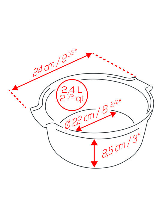 Peugeot Appolia Ceramic Souffle Dish 22cm