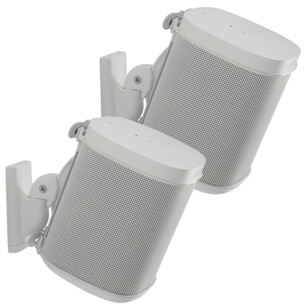 Sanus WSWM22 Wireless Speaker Swivel and Tilt Wall Mounts designed for Sonos ONE, Sonos One SL, Play:1, and Play:3 (Pair)