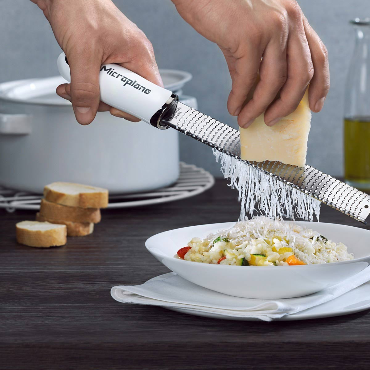 Microplane Premium Classic Series Zester & Grater For Hard Cheese and Citrus Zesting