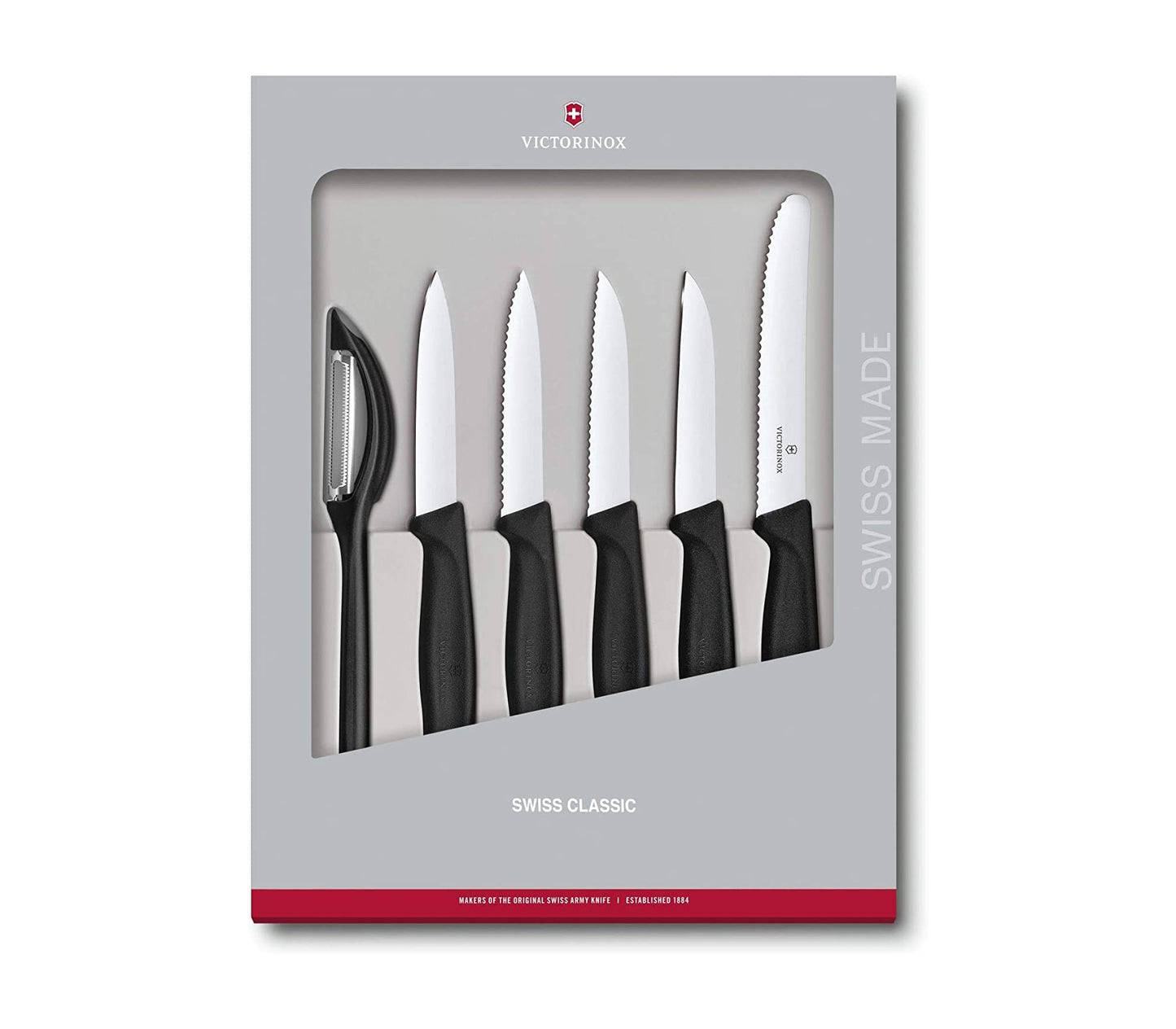 Victorinox Swiss Classic Paring Knife Set 6 Pieces - Black