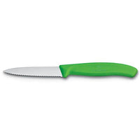 Victorinox Swiss Classic Serrated Paring Knife Pointed Tip Twin Pack - Green