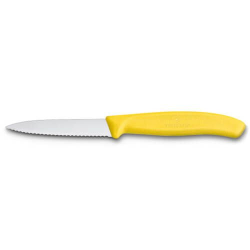 Victorinox Swiss Classic Serrated Paring Knife Pointed Tip Twin Pack - Yellow