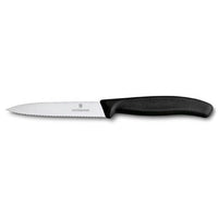 Victorinox Swiss Classic Serrated Paring Knife Pointed Tip Twin Pack - Black