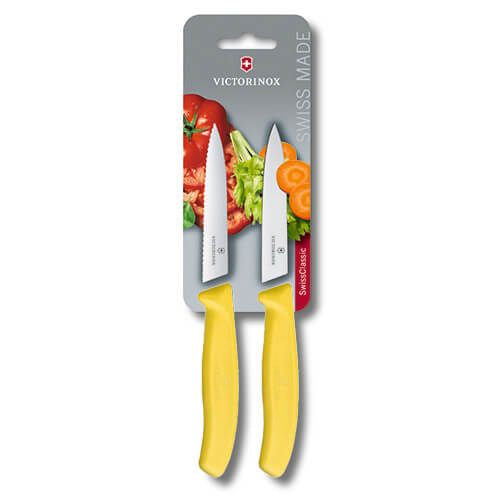 Victorinox Swiss Classic Serrated Knife Combination Twin Pack - Yellow