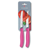 Victorinox Swiss Classic Tomato & Table Knife Serrated Twin Pack - Pink