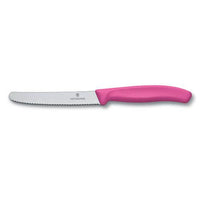 Victorinox Swiss Classic Tomato & Table Knife Serrated Twin Pack - Pink