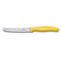 Victorinox Swiss Classic Tomato & Table Knife Serrated Twin Pack - Yellow