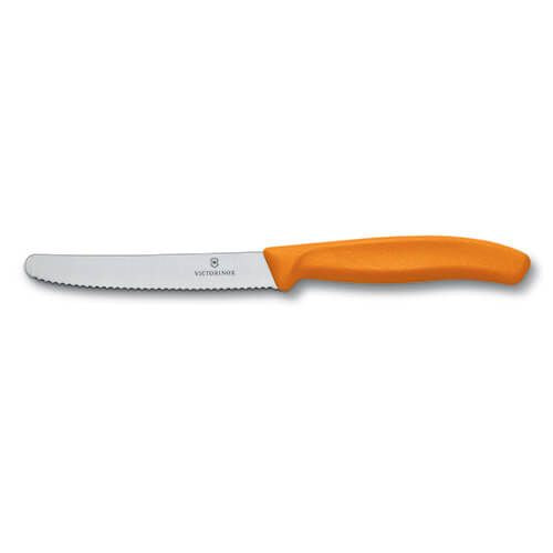 Victorinox Swiss Classic Tomato & Table Knife Serrated Twin Pack - Orange