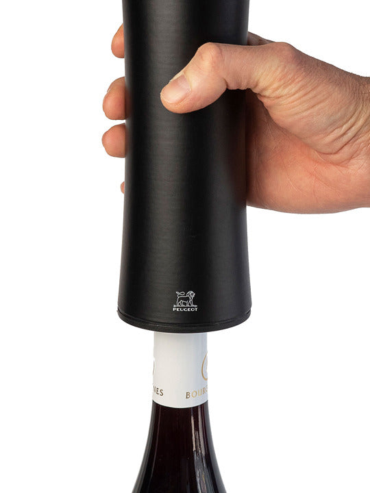 Peugeot Beechwood Electric Corkscrew With Rechargeable Battery