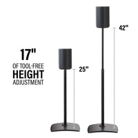 Sanus WSSE1A1 Height-Adjustable Speaker Stand for Sonos Era 100™