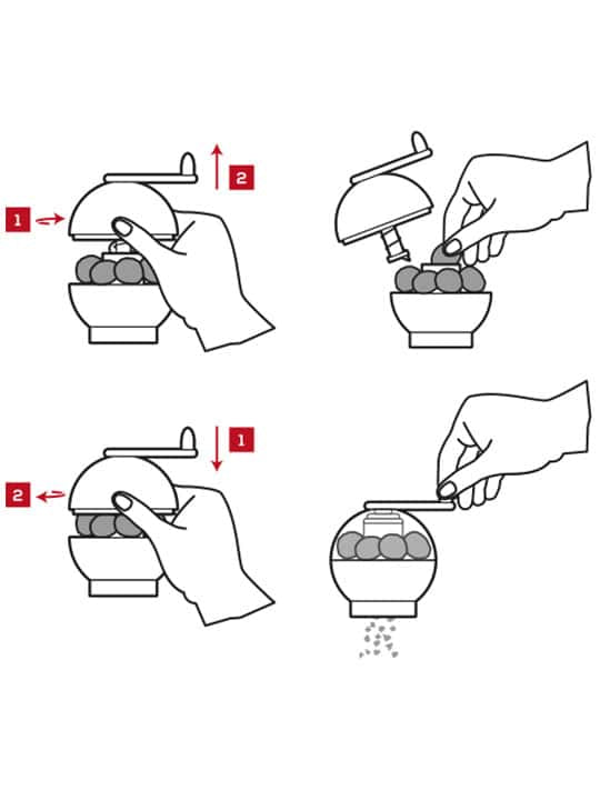 Peugeot Tidore Manual Acrylic Nutmeg Mill 11cm