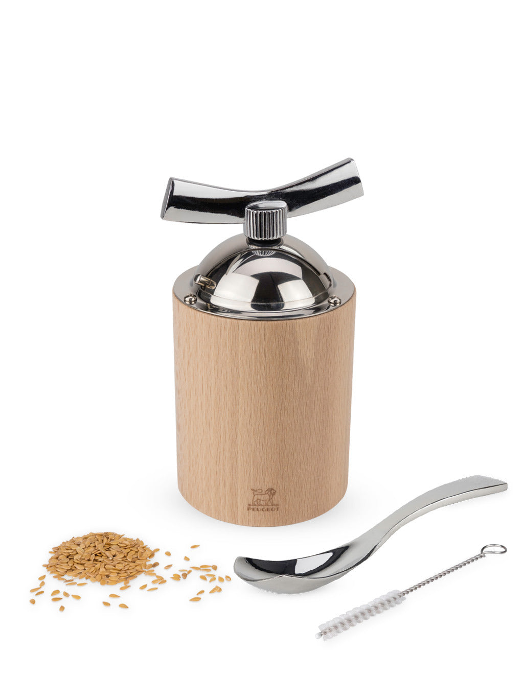 Peugeot Isen Manual Wooden & Stainless Steel Flaxseed Mill 13cm