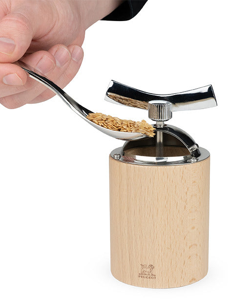 Peugeot Isen Manual Wooden & Stainless Steel Flaxseed Mill 13cm