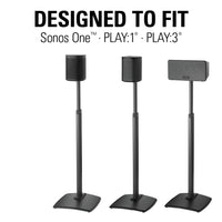 Sanus WSSA1 Adjustable Height Wireless Speaker Stand designed for Sonos One, Sonos One SL, Play:1, and Play:3 - Single