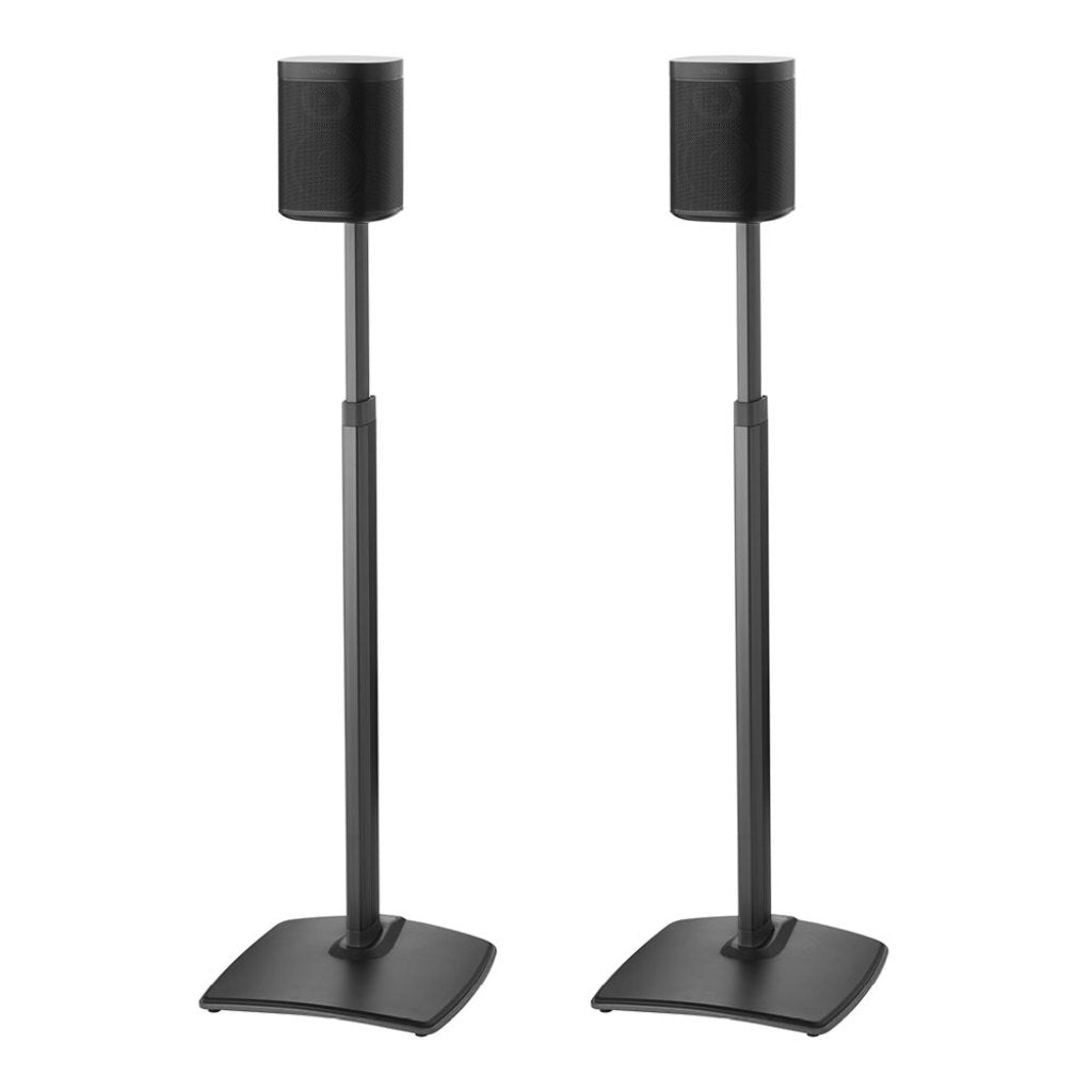 Sanus Adjustable Height Wireless Speaker Stands designed for SONOS ONE, Sonos One SL, Play:1, and Play:3 - Pair